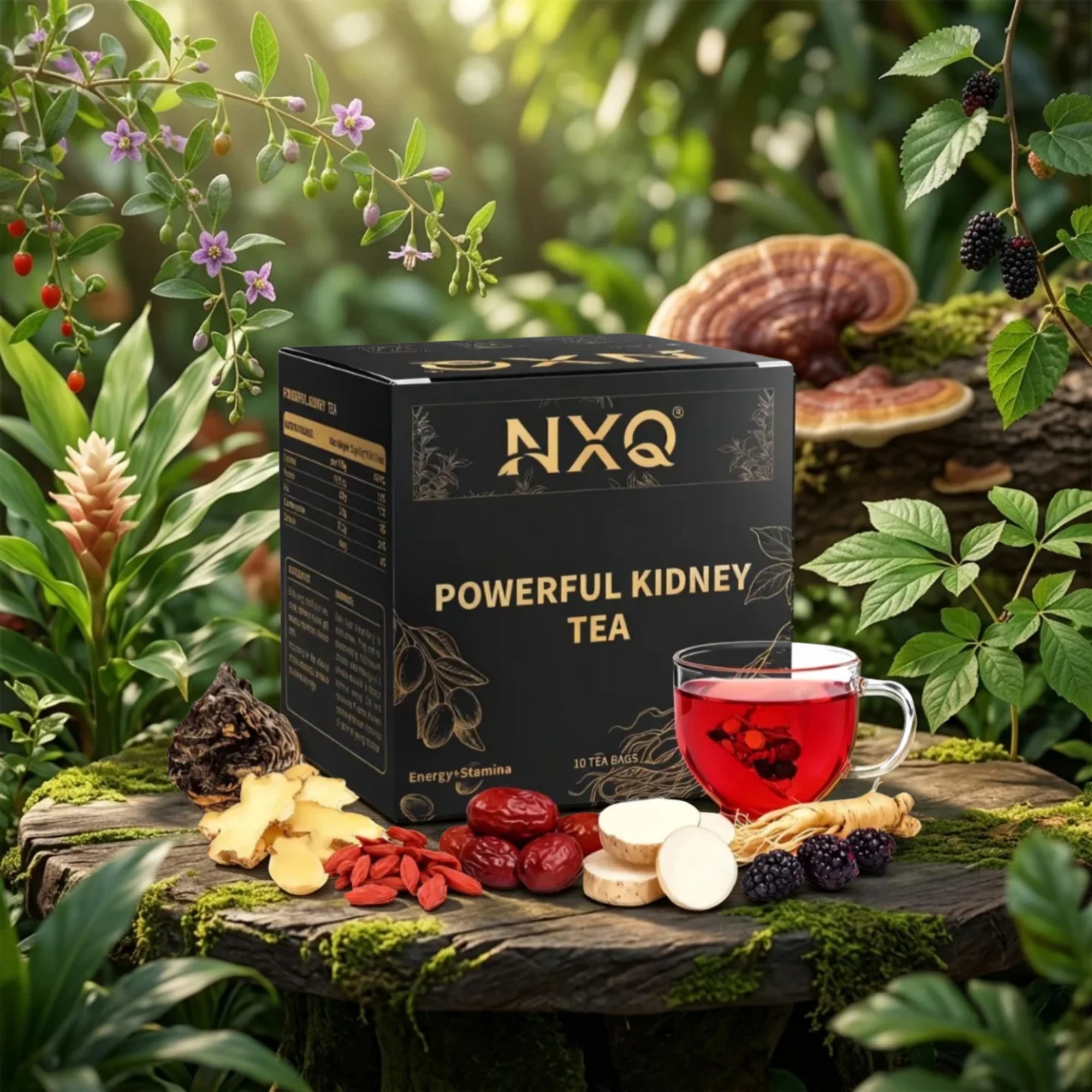 POWERTEA NXQ – Té Herbal Natural para Bienestar y Energía