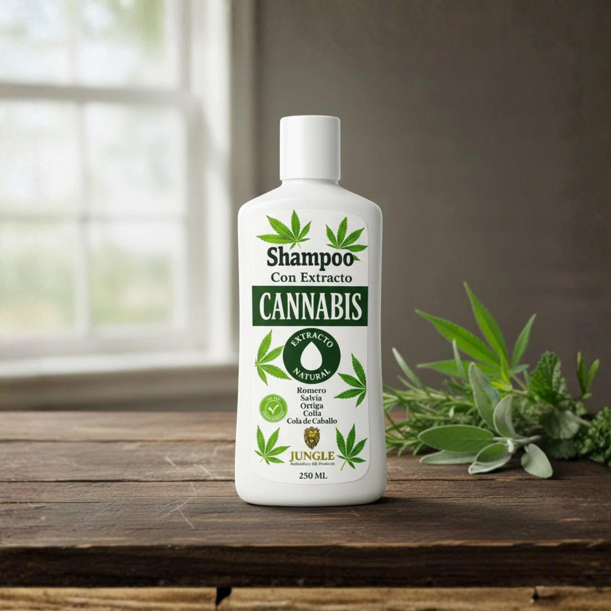 SHAMPOO CANNABIS - Todo en 1, limpia, nutre y frena la caída del cabello.