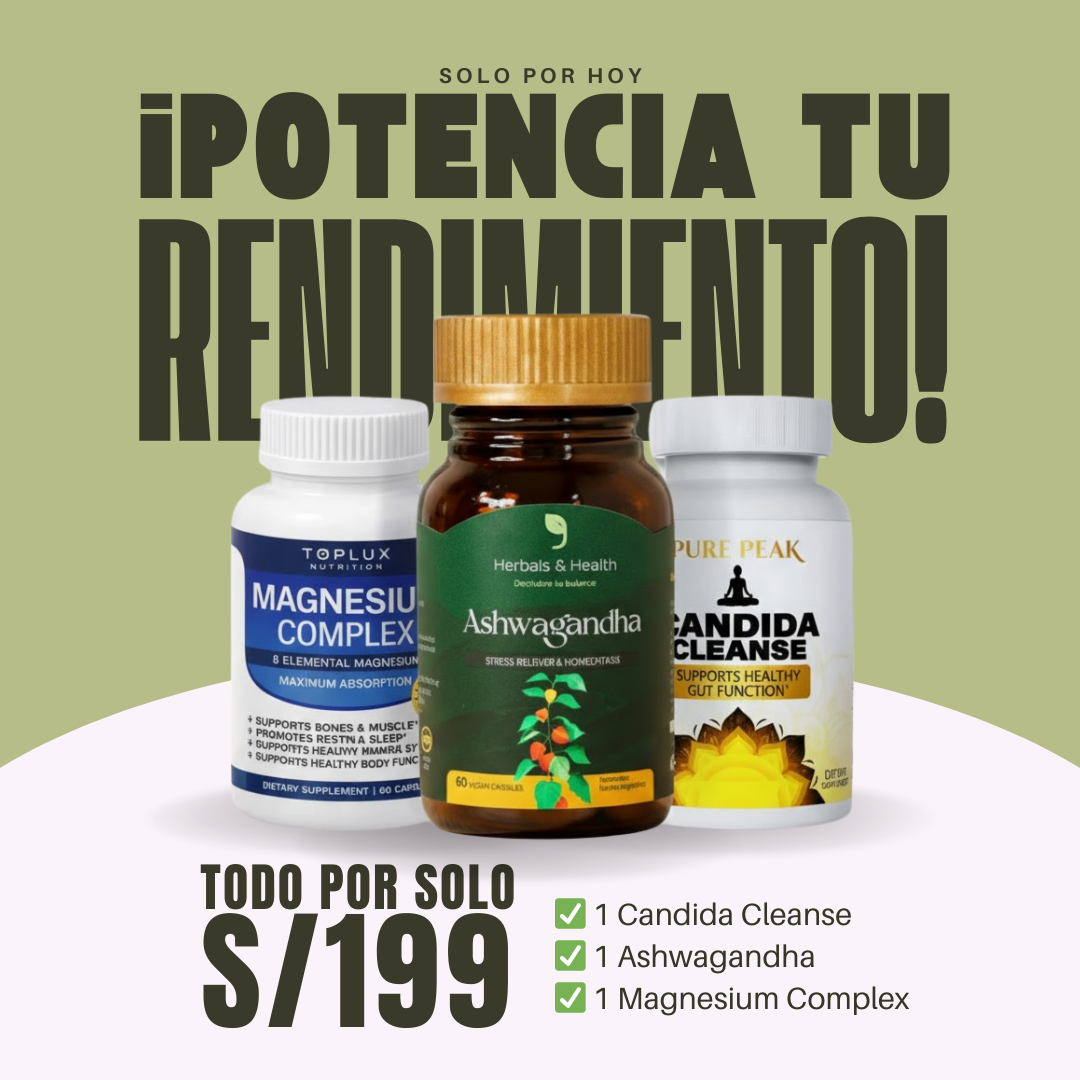 1 Candida Cleanse + 1 Ashwagandha + 1 Magnesium Complex