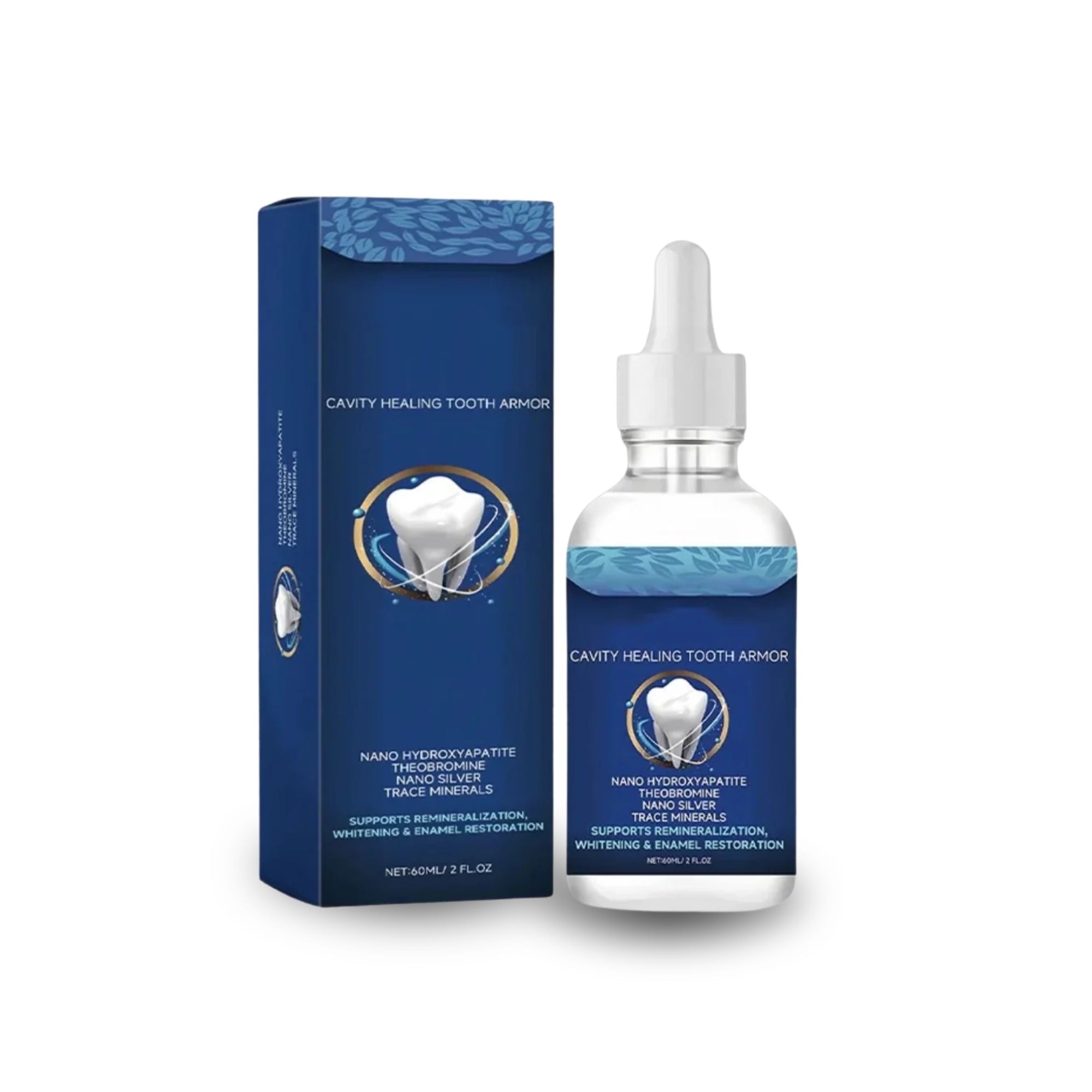Protector bucal, gotas de reparación de caries, reparación de esmalte, salud de las encías