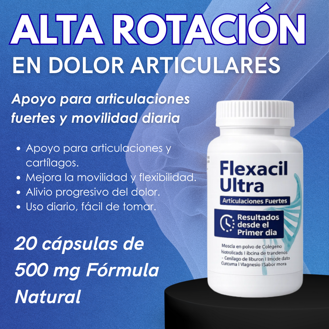 FLEXACIL ULTRA CAPS - Apoyo para articulaciones  fuertes y movilidad diaria