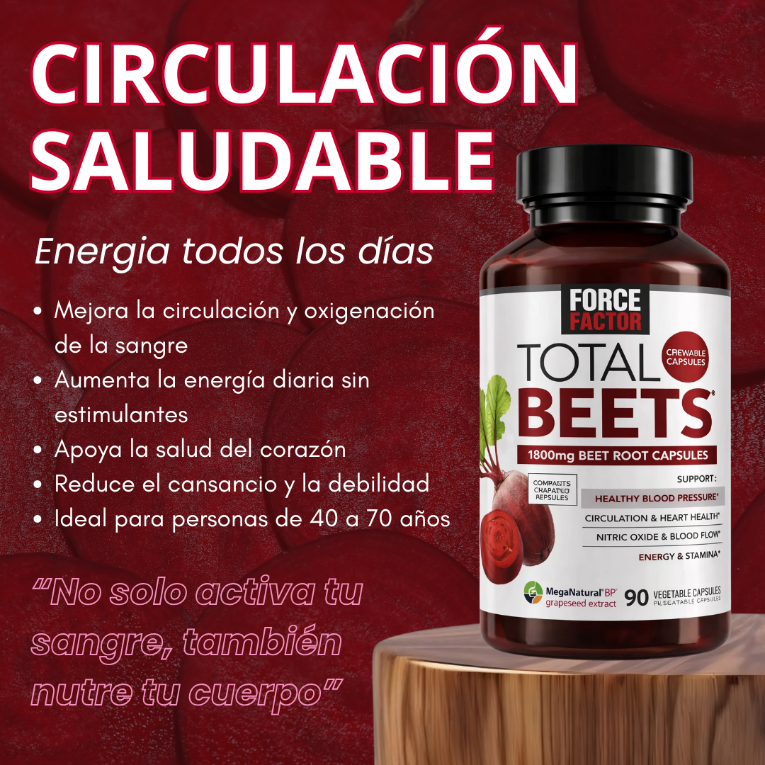 TOTAL BEETS | ENERGY & VITALITY - No solo activa tu sangre, también nutre tu cuerpo