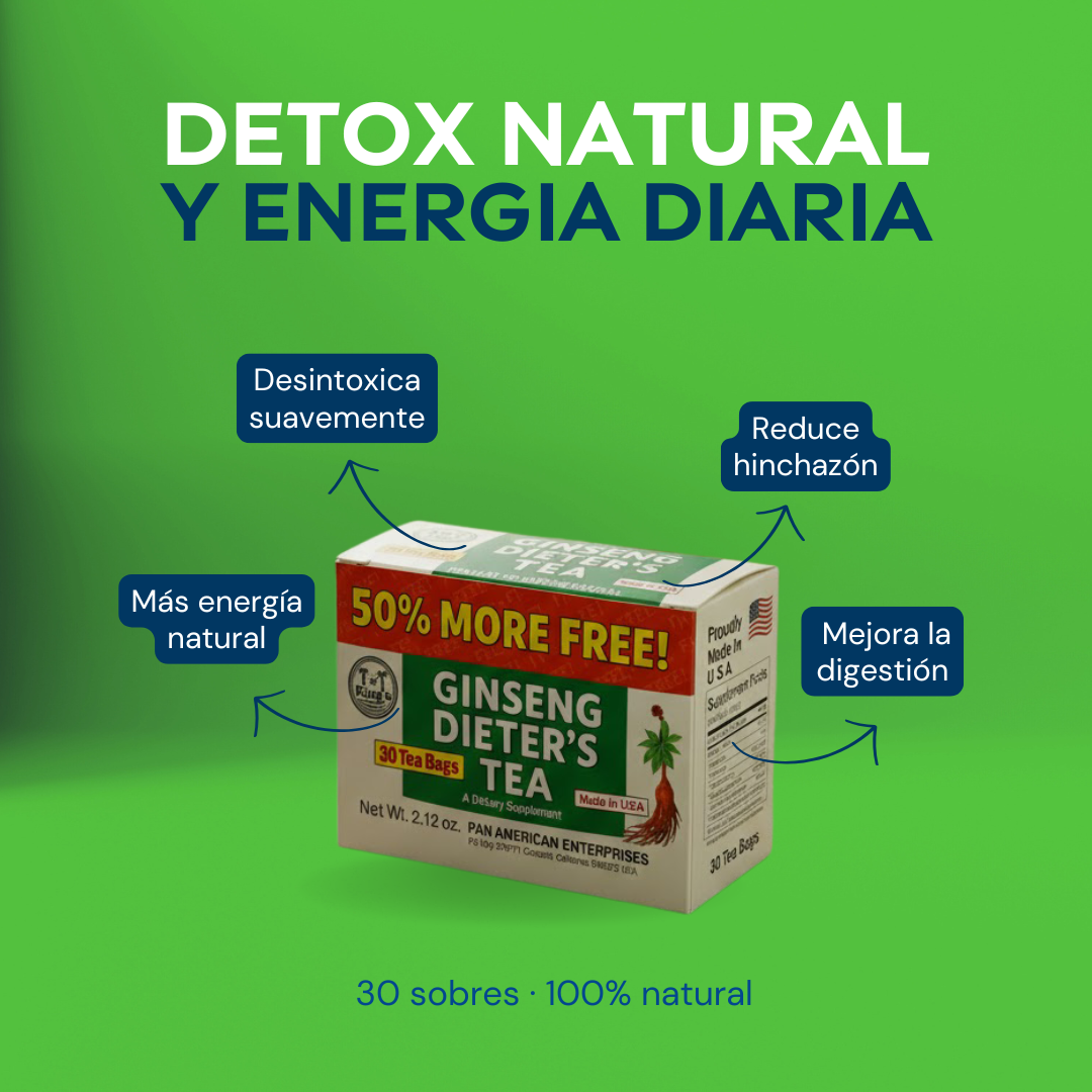 TÉ GINSENG - Desintoxican y  equilibran el cuerpo