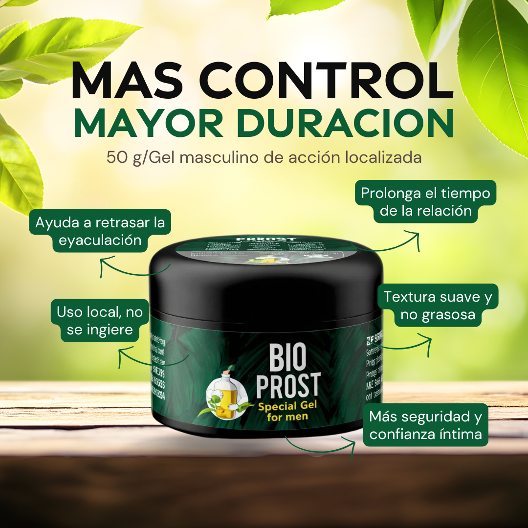 BIOPROST GEL RETARDANTE - Control Total, Más Duración y un Aroma que Despierta la Pasión