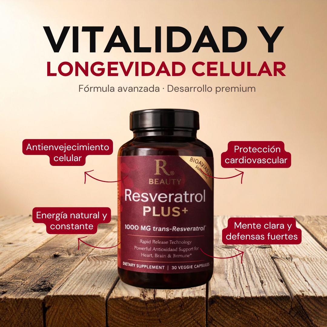 RESVERATROL PLUS+ El Nivel Más Alto de Vitalidad y Longevidad Celular