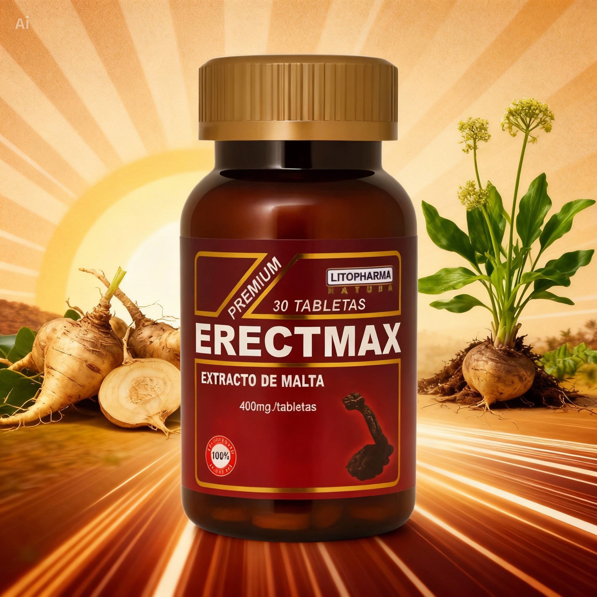 ERECT MAX - Firmeza, energía y vitalidad masculina con fórmula natural  de alto rendimiento.