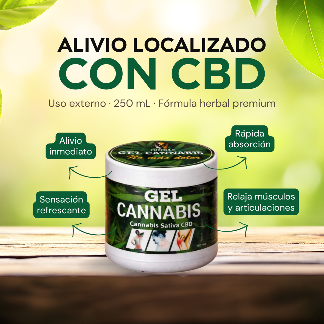 GEL CANNABIS - Uso externo – Fórmula con CBD Acción localizada y sensación  inmediata