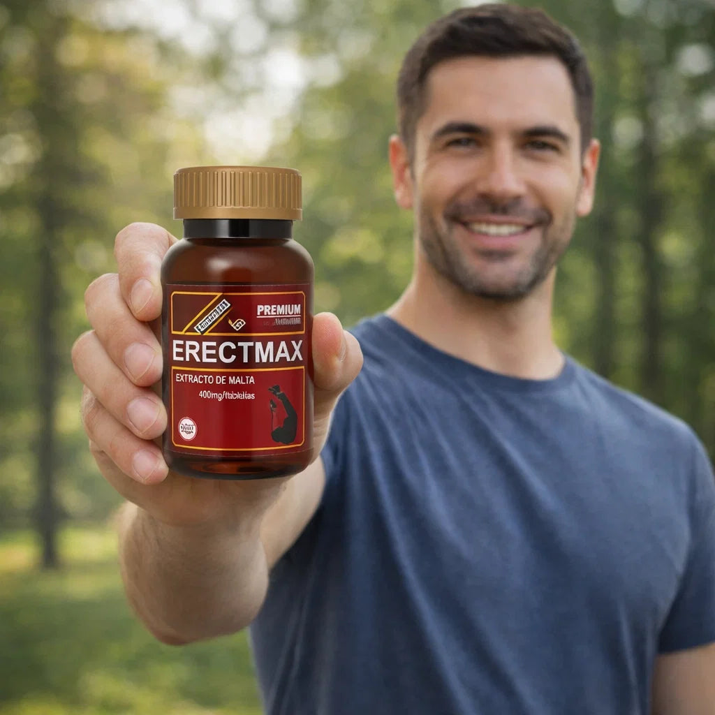 ERECT MAX - Firmeza, energía y vitalidad masculina con fórmula natural  de alto rendimiento.