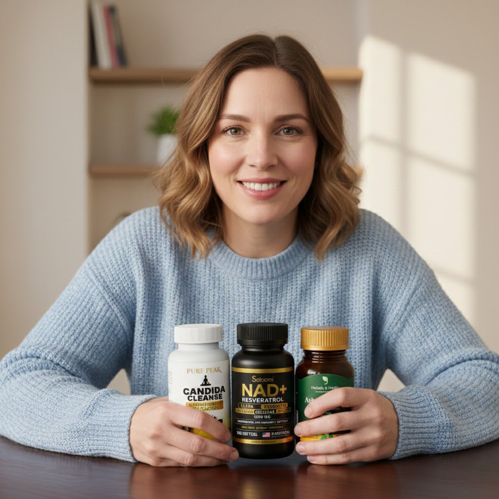 RESVERATROL + NAD+ | ASHWAGANDHA | CANDIDA CLEANSE Protocolo Integral de Vitalidad y Equilibrio