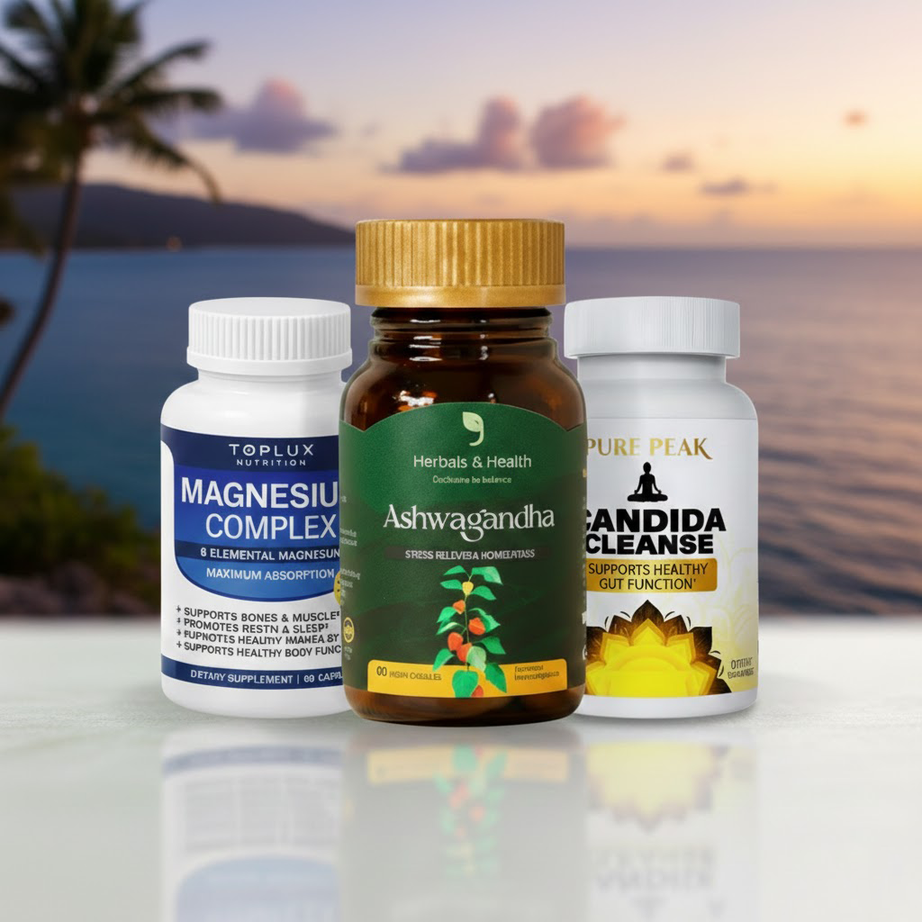 1 Candida Cleanse + 1 Ashwagandha + 1 Magnesium Complex